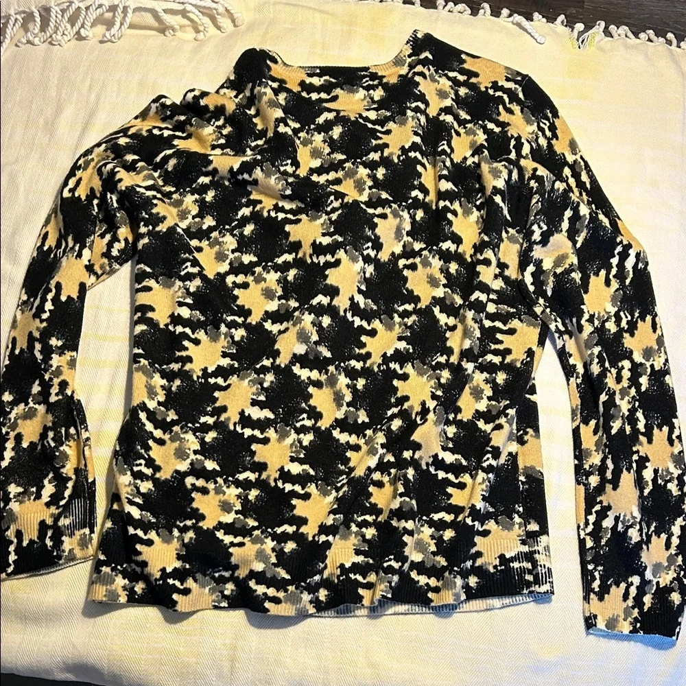 Designers Originals Vintage Cream/Black Patterned Button-Front Cardigan size L - Picture 5 of 5